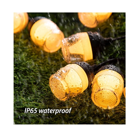 Outdoor String Lights 30ft LED String Lights 2700K Warm Patio Lights, IP65 - Picture 5 of 13